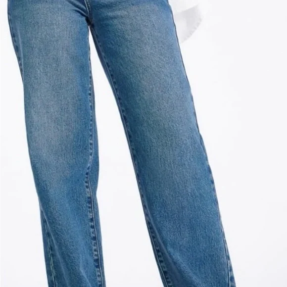 Billie Mid Rise Straight Leg Blue Jeans - Picture 5 of 16